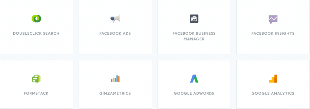 múltiplas fontes de dados num único relatório de marketing