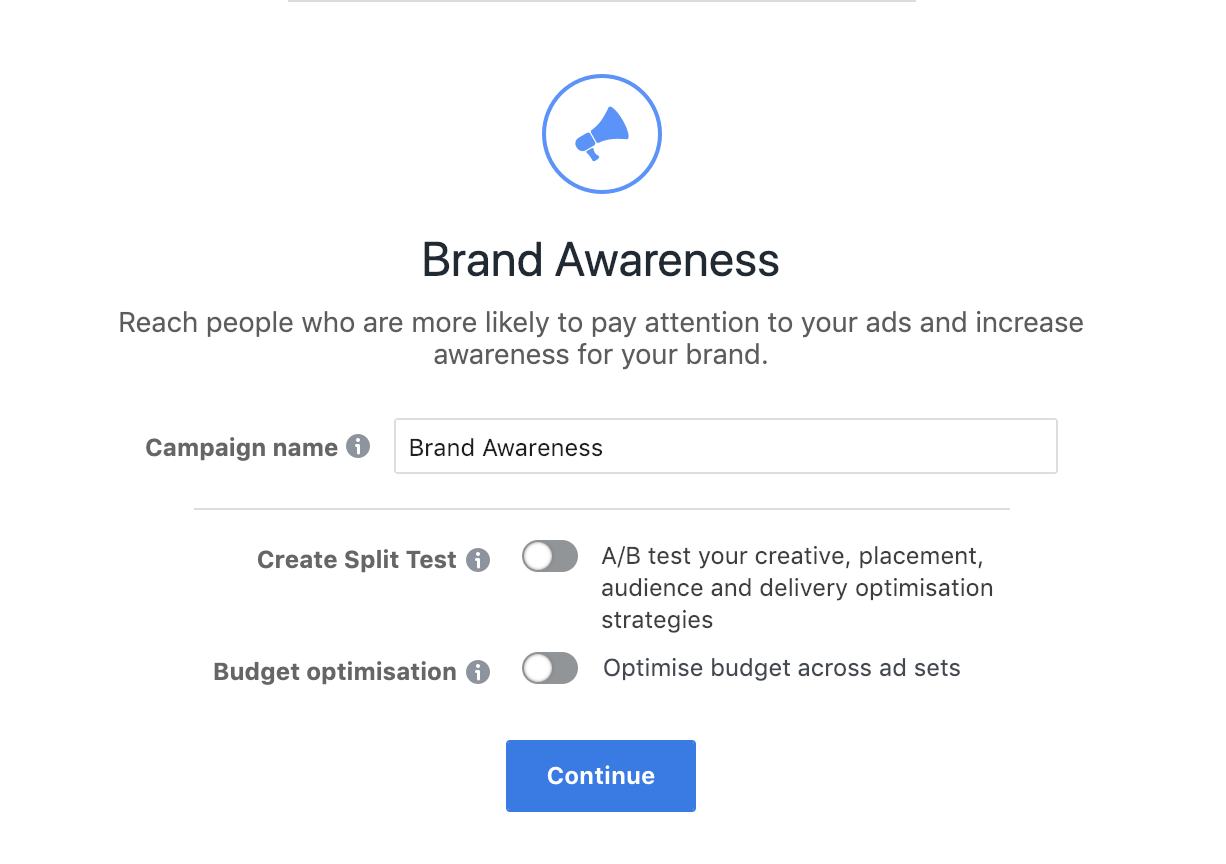 Gestor de anúncios do Instagram reconhecimento da marca
