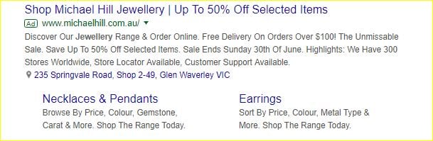 Exemplo do Google Ads