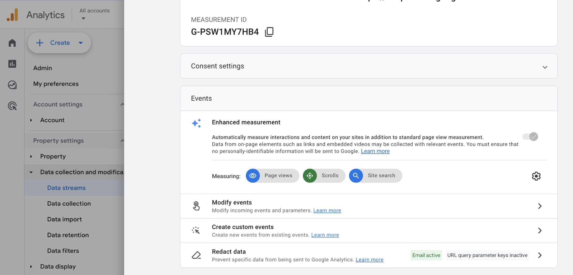 Configurar a profundidade de deslocamento no Google Analytics 4