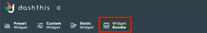Cabeçalho dos pacotes de widgets