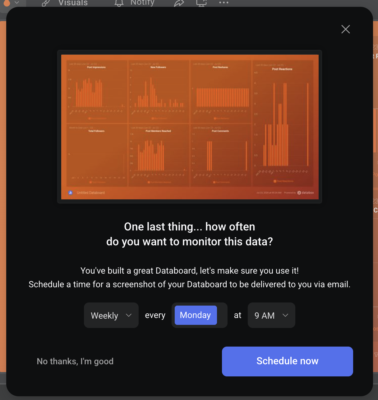 programação do databox