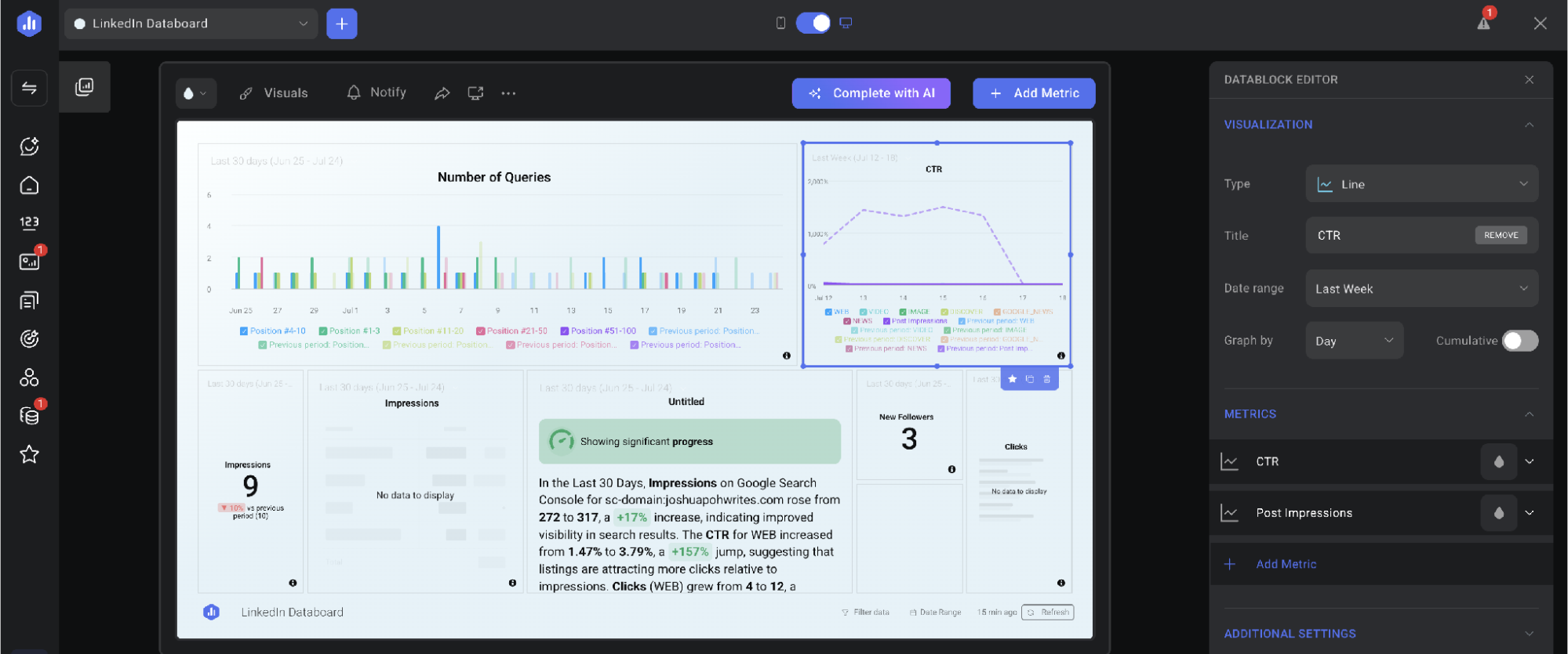 editor do widget «databox»